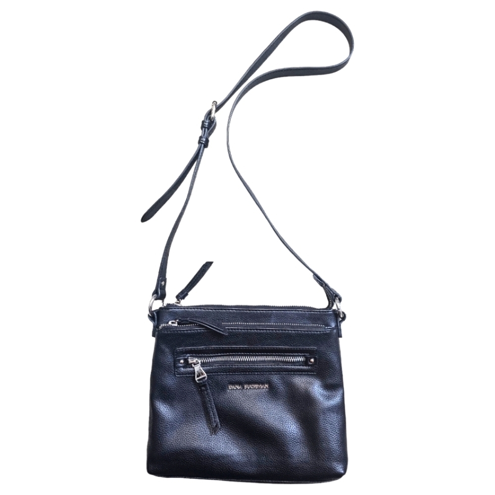 Dana Buchman black crossbody with adjustable strap.
